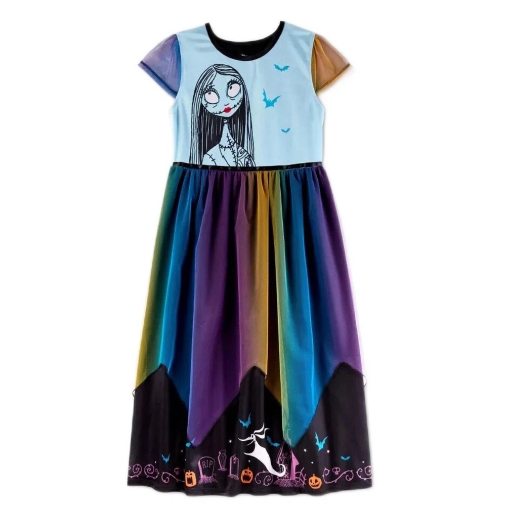 Nightmare Before Christmas Sally Girl's Medium Halloween Nightgown NWT